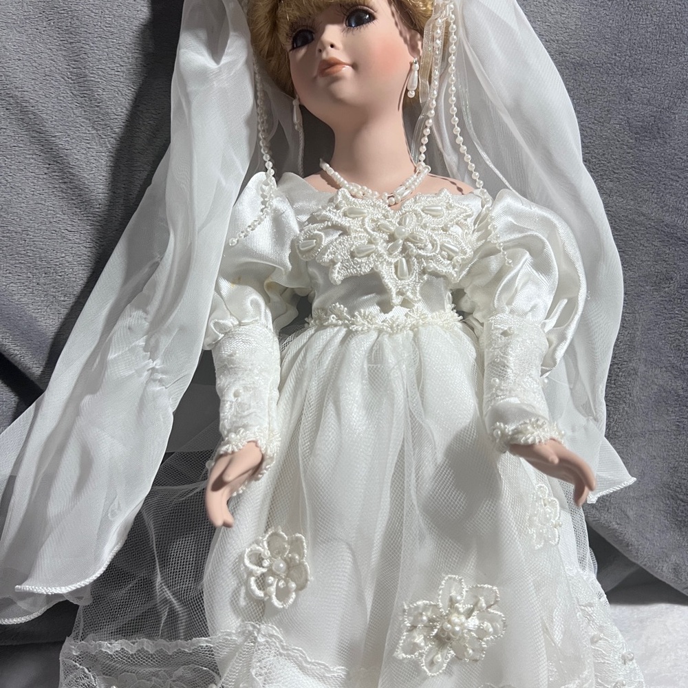 Elegant White Bridal Doll